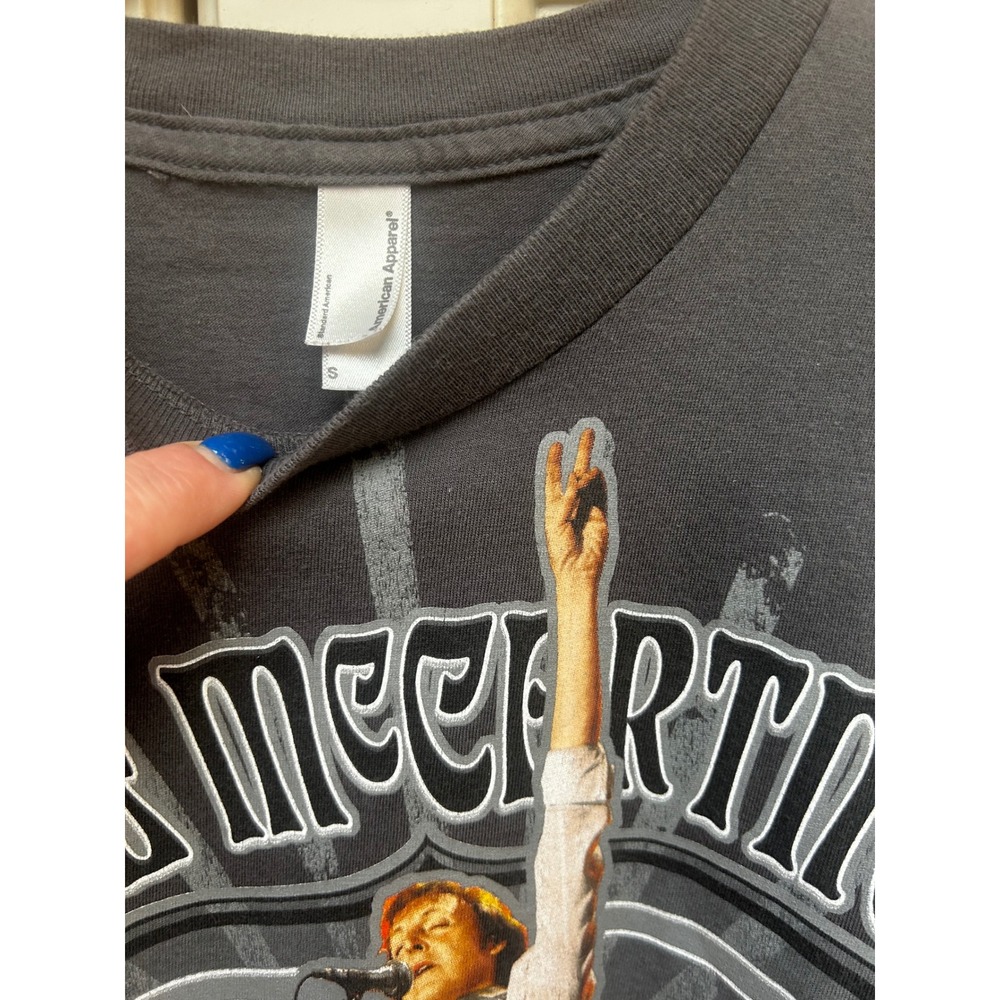 Paul McCartney Summer Tour 09 Graphic T Shirt Mens Small American Apparel - Picture 3 of 4